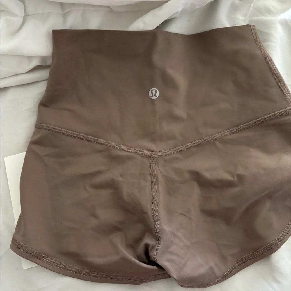 Lululemon Brown High-Waisted Shorts - Picture 3 of 3